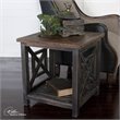 Uttermost Spiro Transitional Reclaimed Fir Wood End Table in Brushed Black