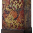Uttermost Colorful Flowers Mid-Century Resin Metal Table Lamp in Ivory/Walnut