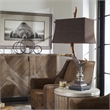 Uttermost Stag Horn Resin Table Lamp in Burnished Bone Ivory/Chocolate