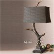 Uttermost Stag Horn Resin Table Lamp in Burnished Bone Ivory/Chocolate