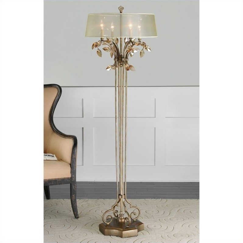 Vignettes Uttermost Alenya Burnished Gold Metal Floor Lamp