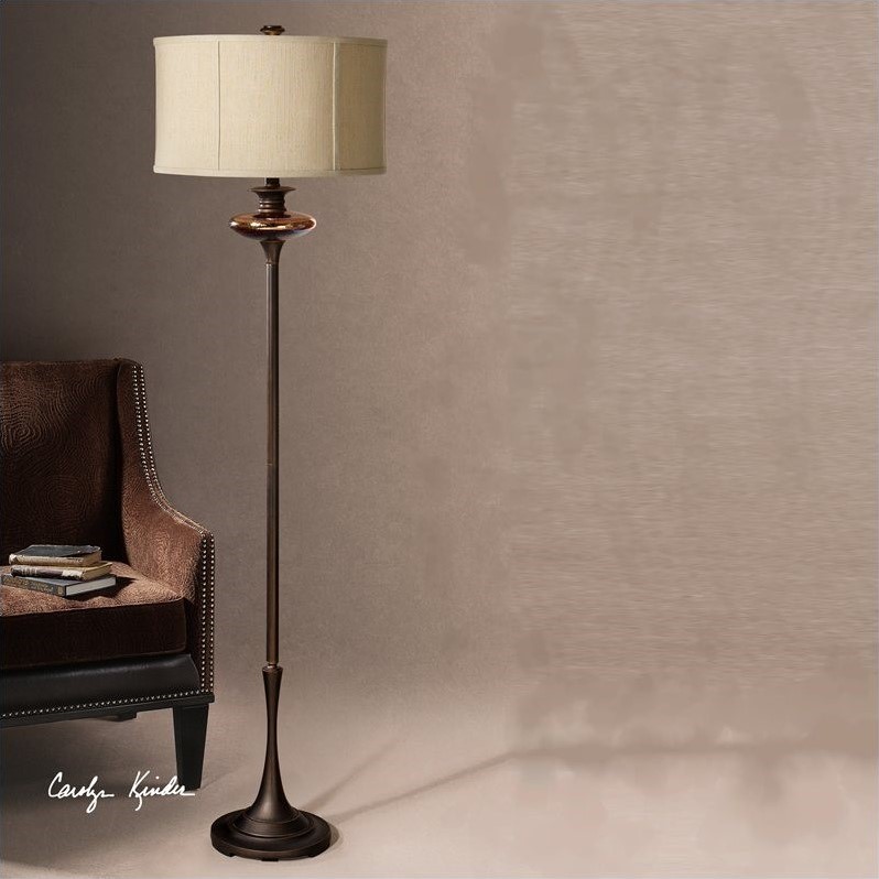 Vignettes Uttermost Lahela Floor Lamp In Distressed Copper Bronze