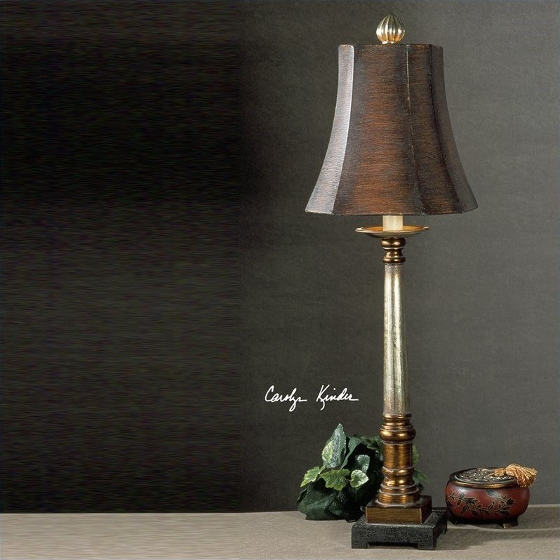 Vignettes Uttermost T Buffet Lamp In Warm Bronze And Silver