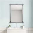Uttermost Adara Contemporary Metal Glass and MDF Wood Vanity Mirror in Chrome