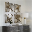 Uttermost Harmony Contemporary Metal Wall Art in Gold/Silver (Set of 2)