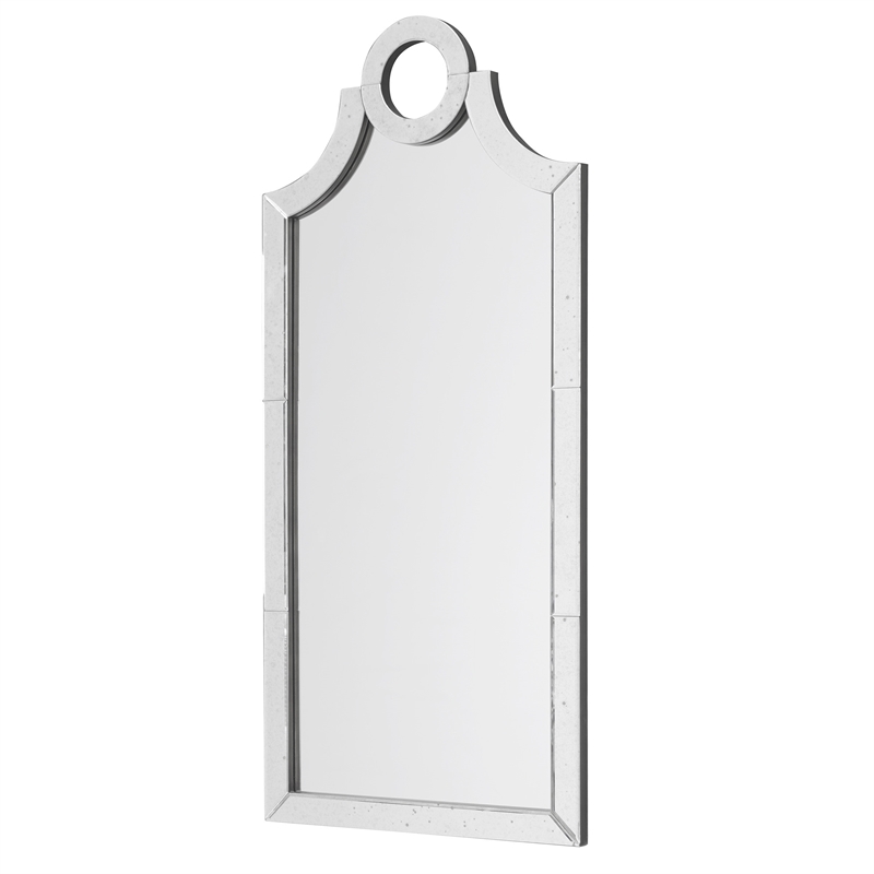 Uttermost Acacius Traditional MDF and Glass Arched Mirror in Silver