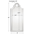 Uttermost Acacius Traditional MDF and Glass Arched Mirror in Silver