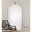 Uttermost Acacius Traditional MDF and Glass Arched Mirror in Silver