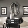 Uttermost Elara PU MDF Wood and Glass Wall Mirror in Antiqued Silver