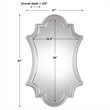 Uttermost Elara PU MDF Wood and Glass Wall Mirror in Antiqued Silver