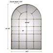 Uttermost Barwell Arch Traditional Metal Decorative Mirror in Silver