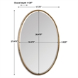 Uttermost Herleva Oval Traditional Style Metal Mirror in Gold Finish