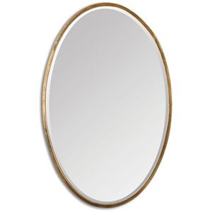 Uttermost Herleva Oval Traditional Style Metal Mirror in Gold Finish