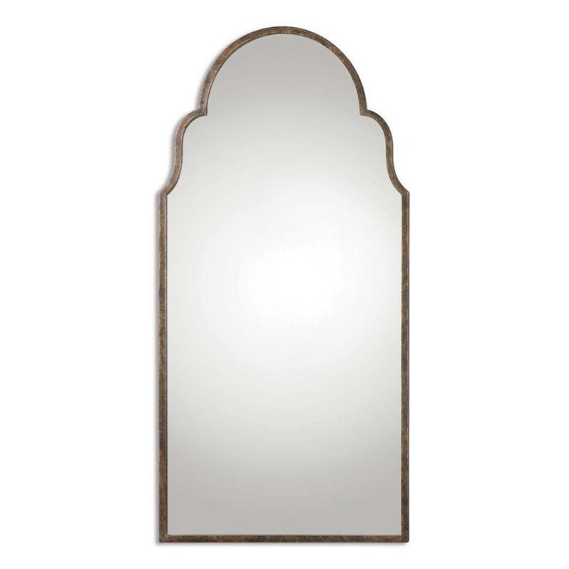 Uttermost Brayden Tall Traditional Metal Arch Mirror in Bronze
