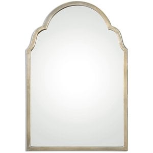 Uttermost Brayden Contemporary Metal Petite Arch Mirror in Silver Finish