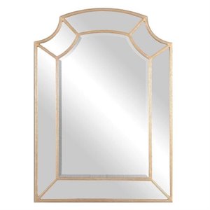 Uttermost Francoli Traditional Style Metal Arch Mirror in Gold