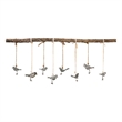 Uttermost Birds On A Branch Traditional Elm Wood Wall Art in Bronze/Ivory