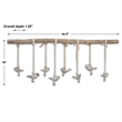 Uttermost Birds On A Branch Traditional Elm Wood Wall Art in Bronze/Ivory