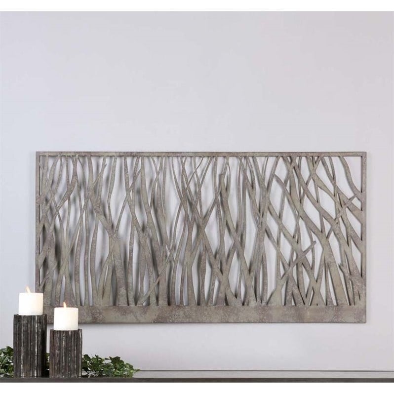 Uttermost Amadahy Contemporary Metal Wall Art in Rust-olive Green/Gray