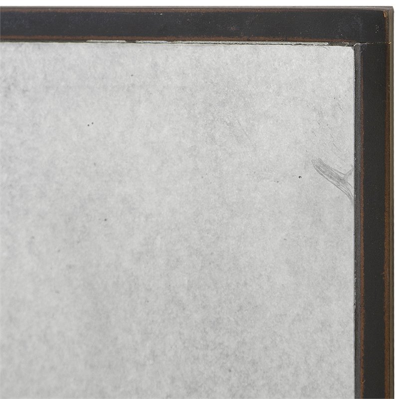 Uttermost Matty Contemporary MDF Wood Antiqued Square Mirrors - Black (Set of 2)