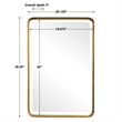 Uttermost Crofton Contemporary Style Metal Mirror in Gold Finish
