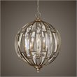 Uttermost Vicentina 6 Light Pendant in Burnished Silver Champagne