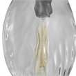Uttermost Campester 1-Light Metal and Watered Glass Mini Pendant in Black/Clear