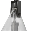 Uttermost Campester 1-Light Metal and Watered Glass Mini Pendant in Black/Clear