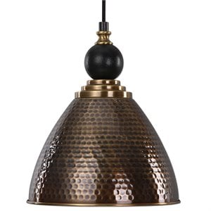 Uttermost Adastra 1 Light Antique Brass Pendant