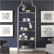 Uttermost Aurelie 5-Shelf Transitional Metal and Glass Etagere in Gray