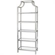 Uttermost Aurelie 5-Shelf Transitional Metal and Glass Etagere in Gray