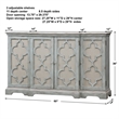 Uttermost Sophie 4-Door Transitional Wood Cabinet in Weathered Gray/Light Tan