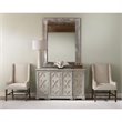 Uttermost Sophie 4-Door Transitional Wood Cabinet in Weathered Gray/Light Tan