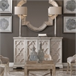 Uttermost Sophie 4-Door Transitional Wood Cabinet in Weathered Gray/Light Tan