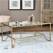 Uttermost Katina Traditional Metal and Glass Coffee Table in Antiqued Gold
