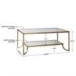 Uttermost Katina Traditional Metal and Glass Coffee Table in Antiqued Gold
