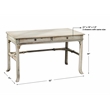 Uttermost Bridgely Mango Wood and MDF Wood Aged Writing Desk in White/Brass