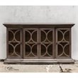 Uttermost Belino 4-Door Contemporary Wood Chest in Silver/Brown