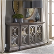 Uttermost Belino 4-Door Contemporary Wood Chest in Silver/Brown