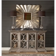Uttermost Belino 4-Door Contemporary Wood Chest in Silver/Brown