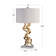 Uttermost Twisted Vines Modern Crystal and Metal Table Lamp in Gold/Oatmeal
