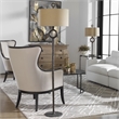 Uttermost Ferro Mid-Century Cast Iron Floor Lamp in Brown/Beige