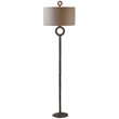 Uttermost Ferro Mid-Century Cast Iron Floor Lamp in Brown/Beige