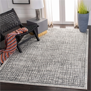 Safavieh Adirondack 4' X 6' Power Loomed Rug in Silver and Ivory