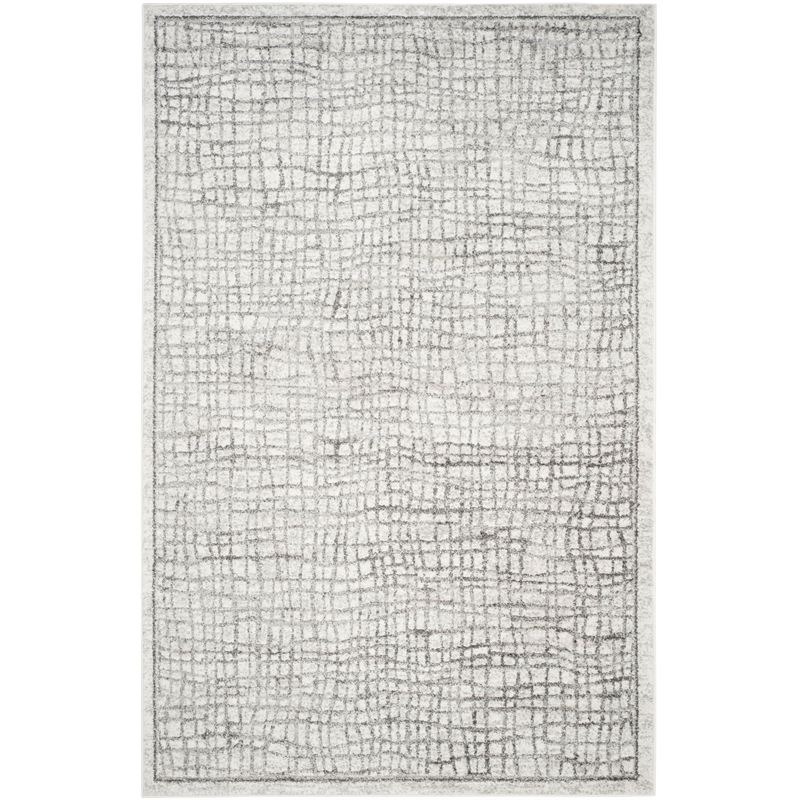 Safavieh Adirondack 6' X 9' Power Loomed Rug in Silver and Ivory