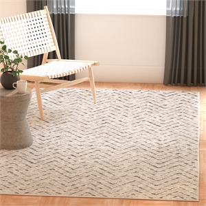 Safavieh Adirondack 3' X 5' Power Loomed Rug in Ivory and Charcoal