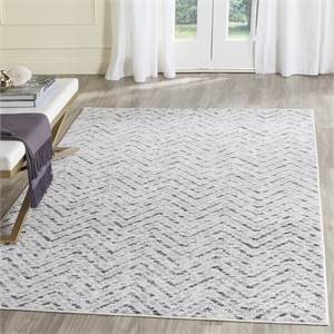 Safavieh Adirondack 4' X 6' Power Loomed Rug in Ivory and Charcoal