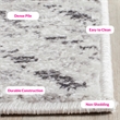Safavieh Adirondack 6' X 9' Power Loomed Rug in Ivory and Charcoal