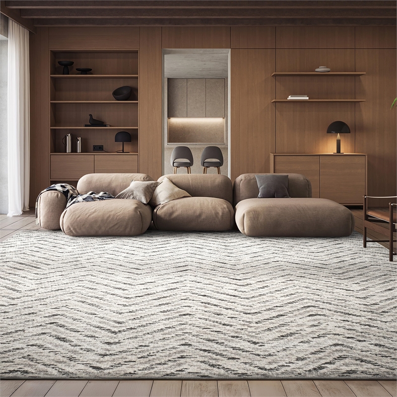 Safavieh Adirondack 8' X 10' Power Loomed Rug in Ivory and Charcoal