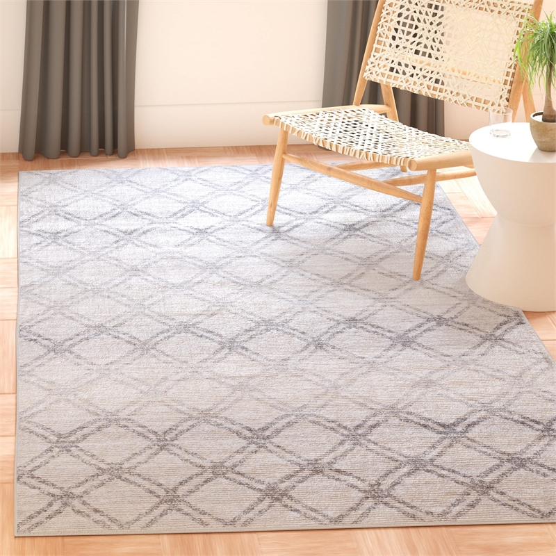 Safavieh Adirondack 3' X 5' Power Loomed Rug in Silver and Charcoal